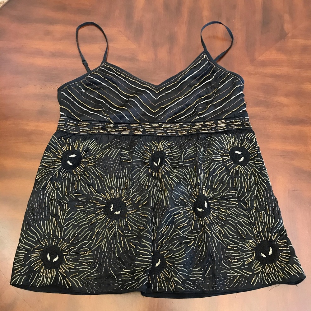 Ideology Satin Cami Metallic Thread & Beads Small